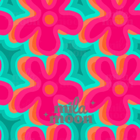Bright girly retro
